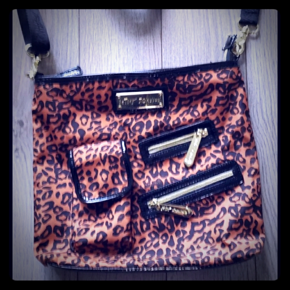 Vintage Betsey Johnson  cheetah print crossbody